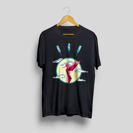 T-shirt stampa colibrì