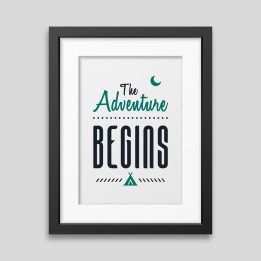 Poster con cornice The adventure begins